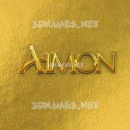 aimon in All Gold style - 3D name wallpaper