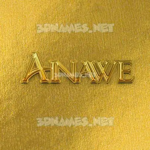 ainawe in All Gold style - 3D name wallpaper ainawe in All Gold style - 3D name wallpaper