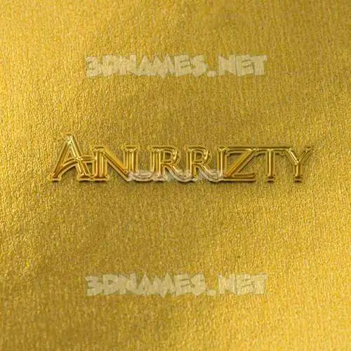 ainurrizty in All Gold style - 3D name wallpaper
