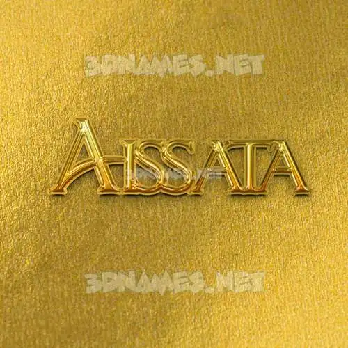 aissata in All Gold style - 3D name wallpaper