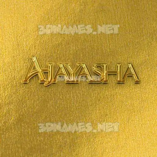 ajayasha in All Gold style - 3D name wallpaper