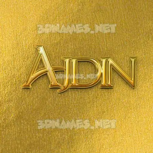 ajdin in All Gold style - 3D name wallpaper