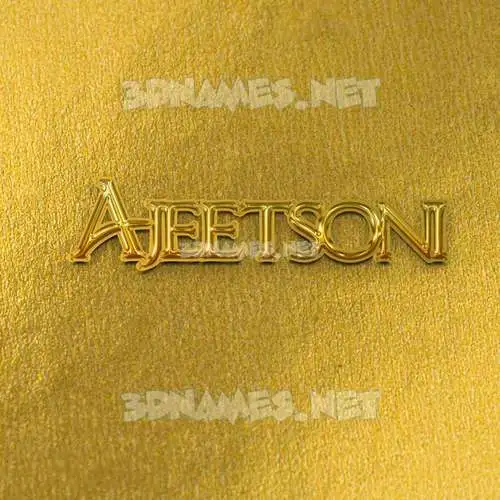 ajeetsoni in All Gold style - 3D name wallpaper