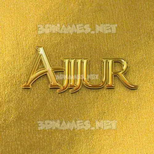 ajijur in All Gold style - 3D name wallpaper
