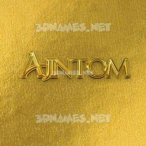 ajintom in All Gold style - 3D name wallpaper
