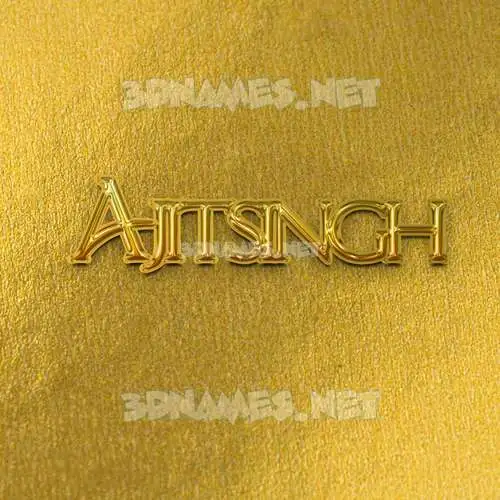 ajitsingh in All Gold style - 3D name wallpaper
