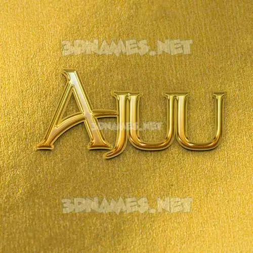 ajuu in All Gold style - 3D name wallpaper ajuu in All Gold style - 3D name wallpaper