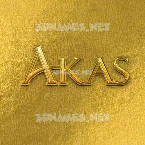 akas in All Gold style - 3D name wallpaper