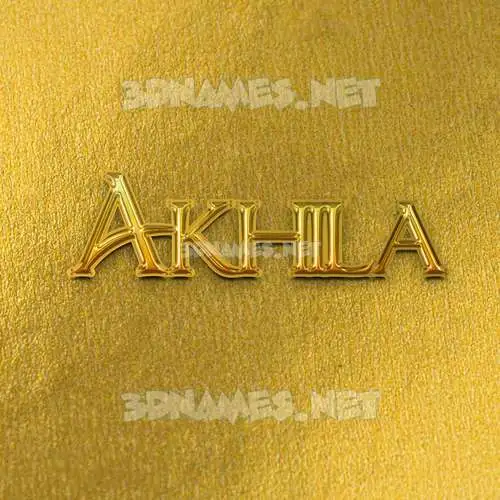 akhila in All Gold style - 3D name wallpaper
