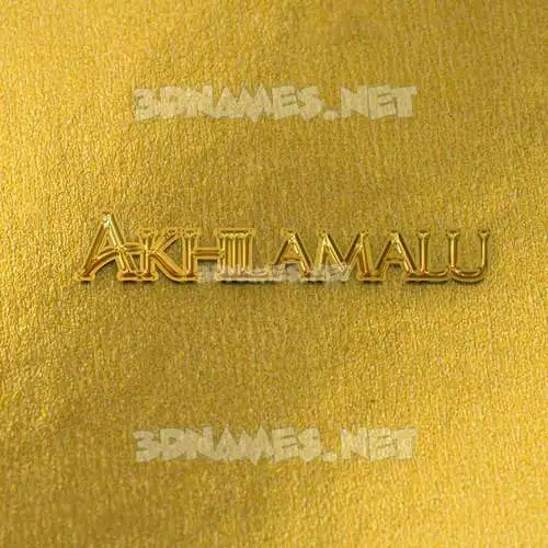 akhilamalu in All Gold style - 3D name wallpaper