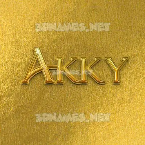 akky in All Gold style - 3D name wallpaper