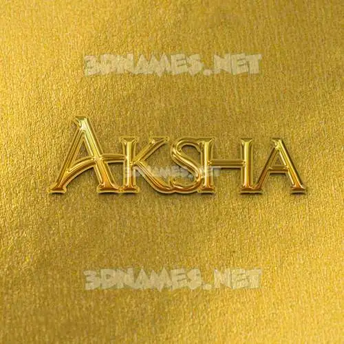 aksha in All Gold style - 3D name wallpaper