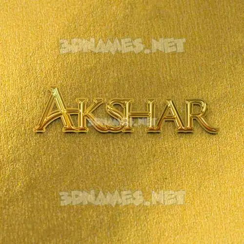 akshar in All Gold style - 3D name wallpaper