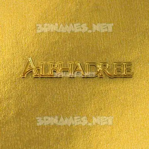 albhadree in All Gold style - 3D name wallpaper