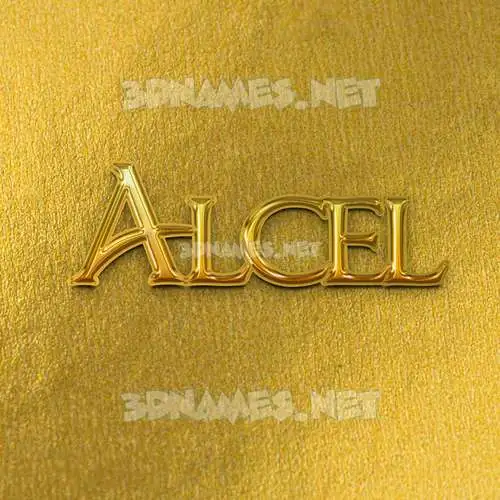 alcel in All Gold style - 3D name wallpaper alcel in All Gold style - 3D name wallpaper
