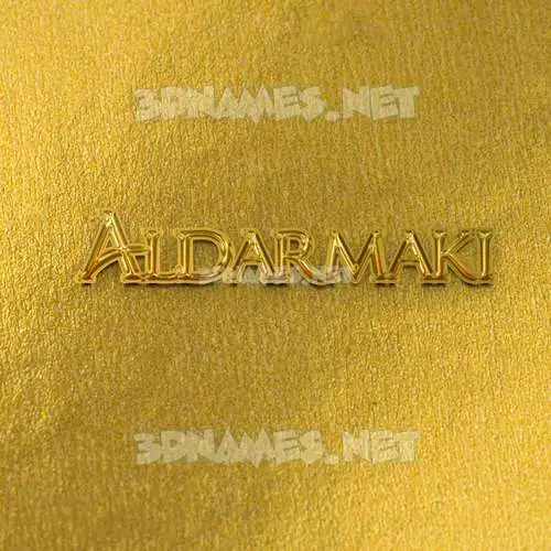 aldarmaki in All Gold style - 3D name wallpaper