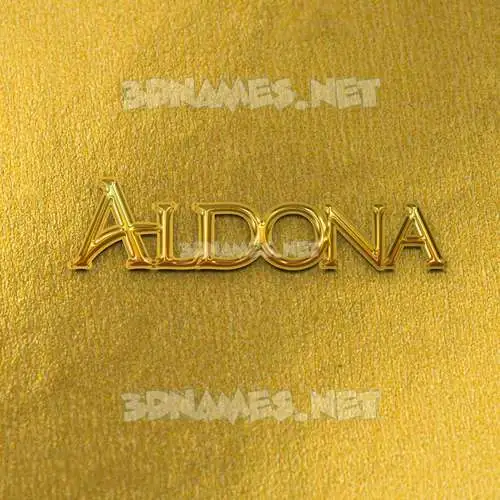 aldona in All Gold style - 3D name wallpaper