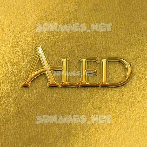 aled in All Gold style - 3D name wallpaper aled in All Gold style - 3D name wallpaper