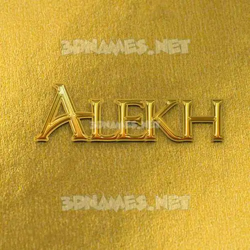 alekh in All Gold style - 3D name wallpaper