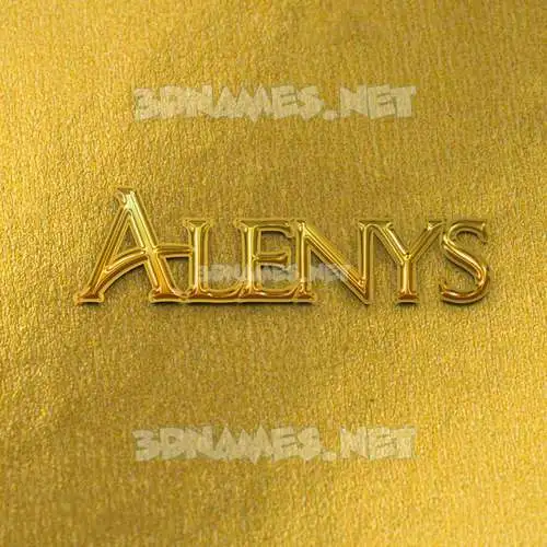 alenys in All Gold style - 3D name wallpaper