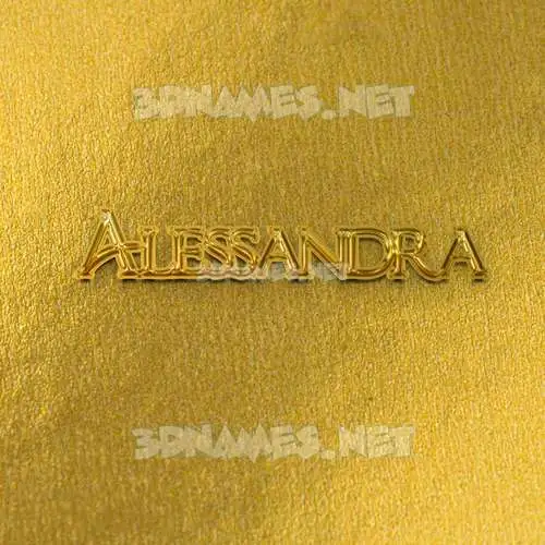 alessandra in All Gold style - 3D name wallpaper