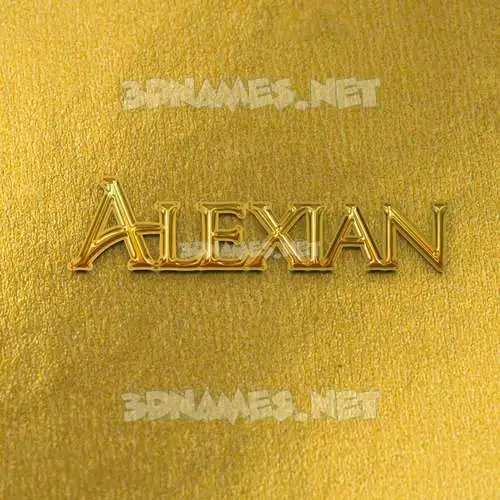 alexian in All Gold style - 3D name wallpaper