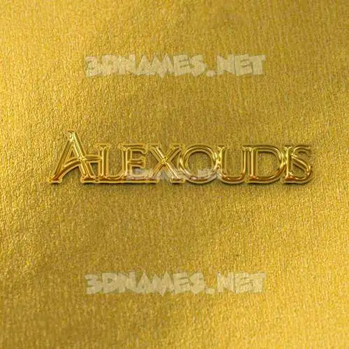 alexoudis in All Gold style - 3D name wallpaper