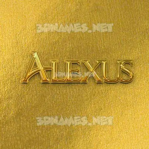 alexus in All Gold style - 3D name wallpaper