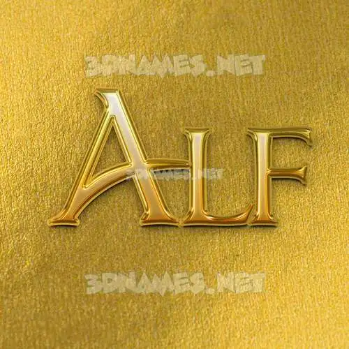 alf in All Gold style - 3D name wallpaper