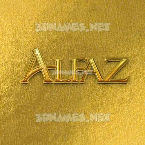 alfaz in All Gold style - 3D name wallpaper