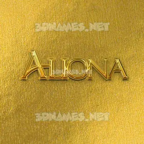 aliona in All Gold style - 3D name wallpaper