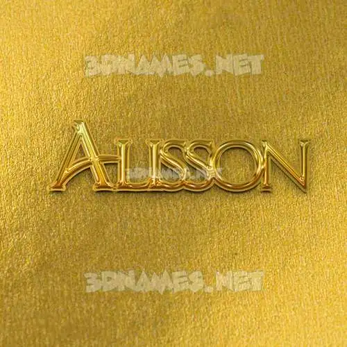 alisson in All Gold style - 3D name wallpaper