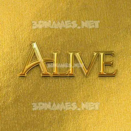 alive in All Gold style - 3D name wallpaper alive in All Gold style - 3D name wallpaper