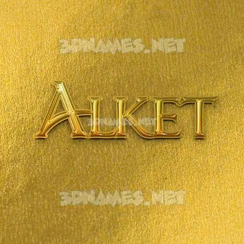 alket in All Gold style - 3D name wallpaper