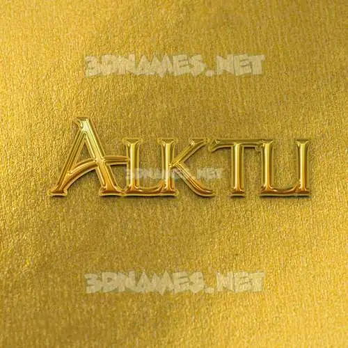 alktli in All Gold style - 3D name wallpaper