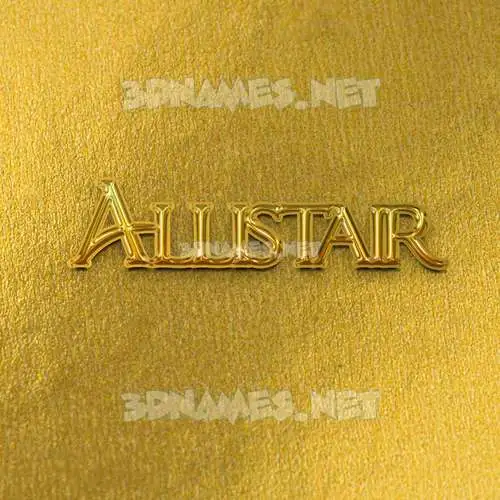 allistair in All Gold style - 3D name wallpaper