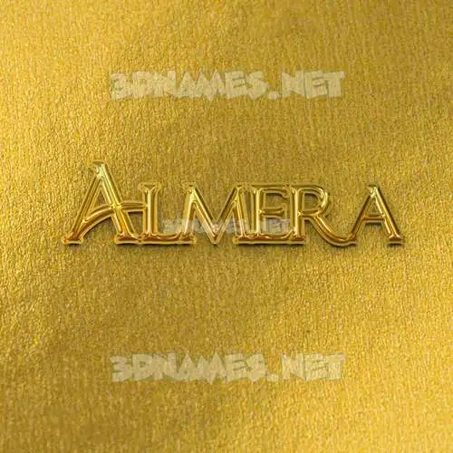 almera in All Gold style - 3D name wallpaper