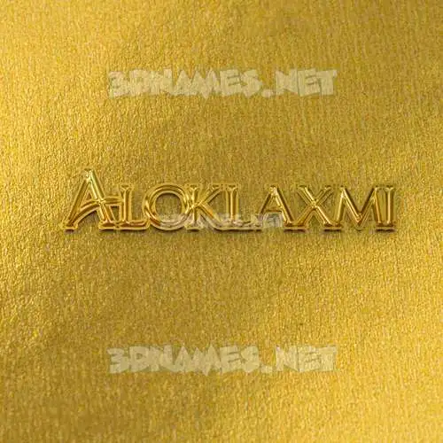 aloklaxmi in All Gold style - 3D name wallpaper