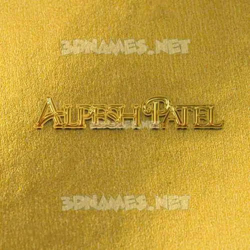 alpesh patel in All Gold style - 3D name wallpaper
