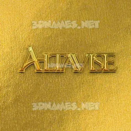 altavise in All Gold style - 3D name wallpaper
