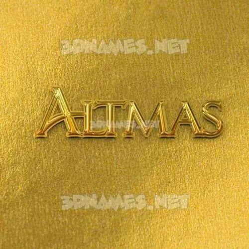 altmas in All Gold style - 3D name wallpaper