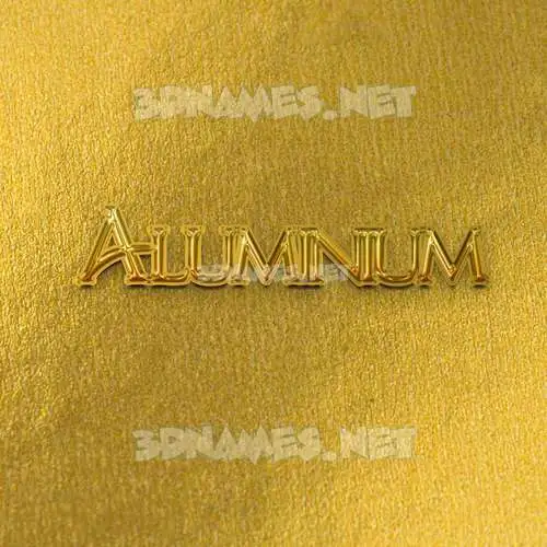 aluminium in All Gold style - 3D name wallpaper