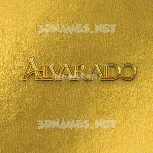 alvarado in All Gold style - 3D name wallpaper