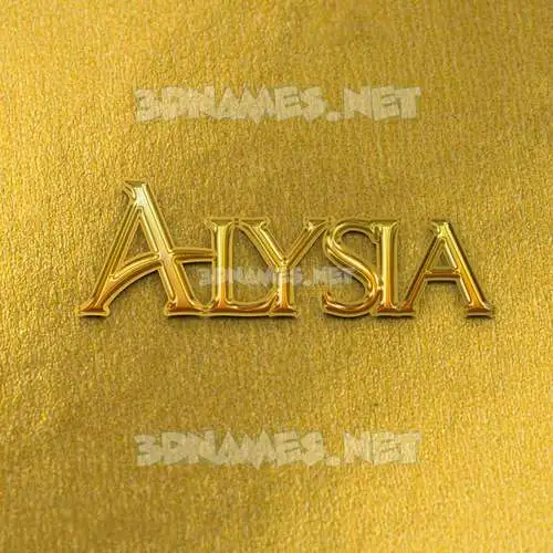 alysia in All Gold style - 3D name wallpaper alysia in All Gold style - 3D name wallpaper