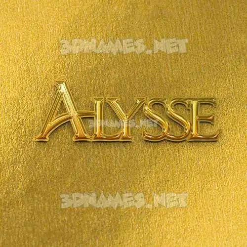 alysse in All Gold style - 3D name wallpaper