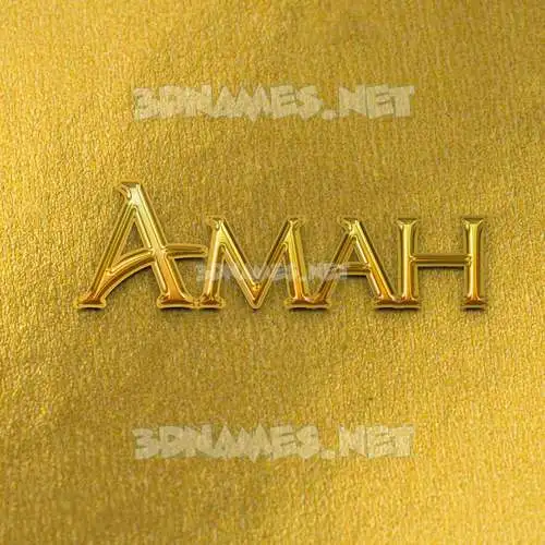 amah in All Gold style - 3D name wallpaper amah in All Gold style - 3D name wallpaper