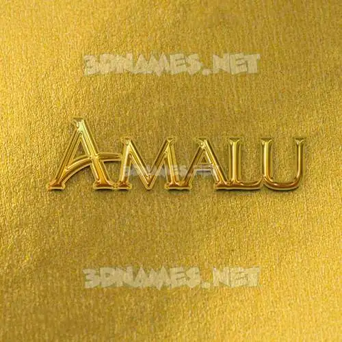 amalu in All Gold style - 3D name wallpaper