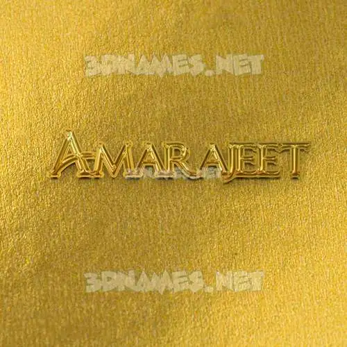 amarajeet in All Gold style - 3D name wallpaper