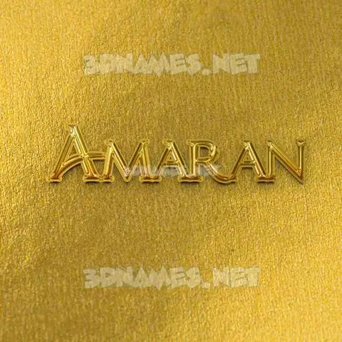 amaran in All Gold style - 3D name wallpaper