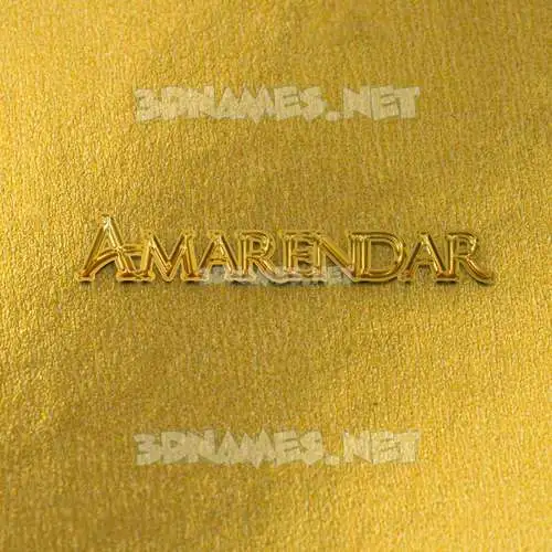 amarendar in All Gold style - 3D name wallpaper